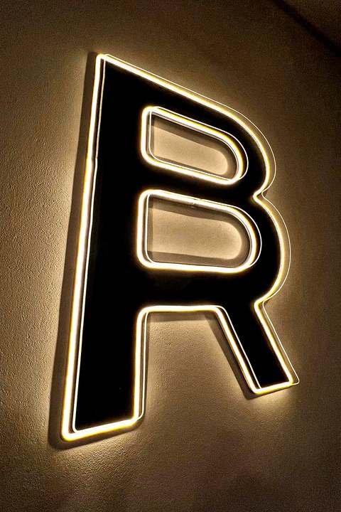 Letra caixa iluminada para a Bioritmo